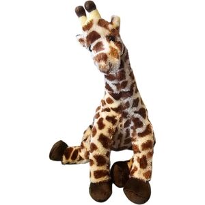 2016 Ty Silk Gavin Giraffe Stuffed Animal - Brown and Cream